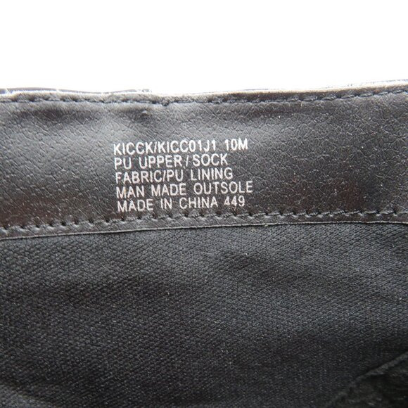 Madden Girl Boots Womens Sz 10 Black Reptile Imitation Leather Ankle Block Heel - Picture 9 of 10